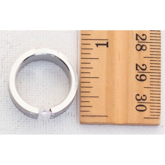 Vintage Glyphic Symbols Elegant Silver Ring Size 7 - T13 - Picture 3 of 3